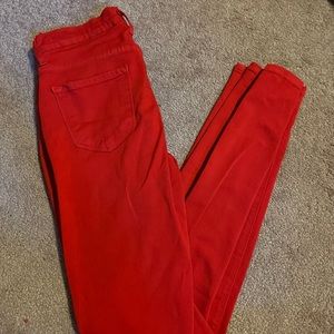 Red jeans